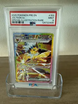 2025 POKEMON PRE EN JOLTEON ex SPECIAL ILLUSTRATION RARE PSA 9 - Image 1