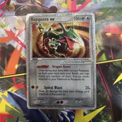 Pokemon Rayquaza ex 102/107 EX Deoxys Ultra Rare Holo 100 HP Card 2005 - Image 1