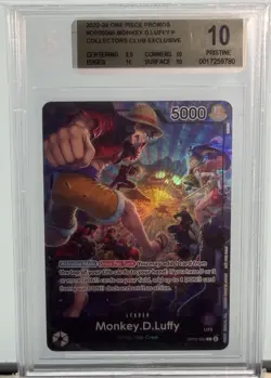 Monkey D. Luffy Op05-060 PSA Magazine Exclusive BGS 10 ENG ONE PIECE PROMO - Image 1