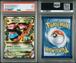 Pokemon XY Evolutions - M Venusaur Ex 2/108 - Holo Rare PSA 7 NM - Image 3