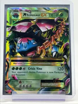 M VENUSAUR EX 2016 POKEMON XY EVOLUTIONS RARE HOLO 2/108 Q5404 - Image 1