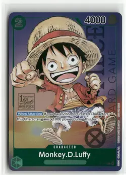 Monkey.D.Luffy P-037 1st Anniversary Tournament STAMP Promo One Piece Card Game - Image 1