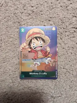 One Piece Card Game Monkey.D.Luffy P-037 1st Anniversary Stamp - Image 1