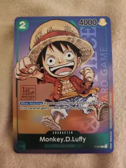 One Piece Card Game - Monkey D Luffy P-037 - 1st Anniversary Stamp Limited!!! - Image 1