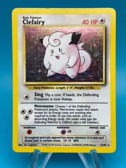 Clefairy 005/102 Holo Rare - 1999 Pokemon Base Set Unlimited - Image 1