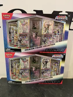 2x Pokemon Prismatic Evolutions Premium Figure Collection - Brand New & Sealed - Image 1