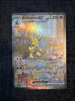 Pokemon TCG Alakazam ex 201/165 Sv: Scarlet & Violet 151 SIR - Image 1