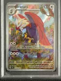 Pokemon Card PSA 10 Braviary 214/191 Surging Sparks Illustration Rare IR 2024 - Image 4