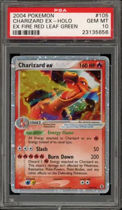 Pokemon Charizard ex EX Fire Red & Leaf Green Holo Ultra Rare #105 PSA 10 - Image 1