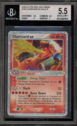 Pokemon Charizard ex EX Fire Red & Leaf Green Holo Ultra Rare #105 BGS 5.5 - Image 1