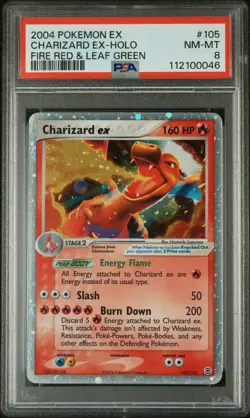 Pokemon Charizard ex EX Fire Red & Leaf Green Holo Ultra Rare #105 PSA 8 - Image 1