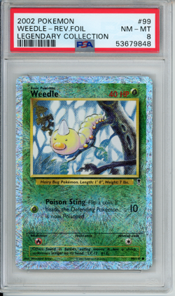 Pokemon Legendary Collection Reverse Holo Weedle 99/110 PSA 8 MINT Graded - Image 1