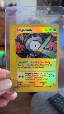 Magnemite Pokemon Card - Aquapolis Set - Image 1