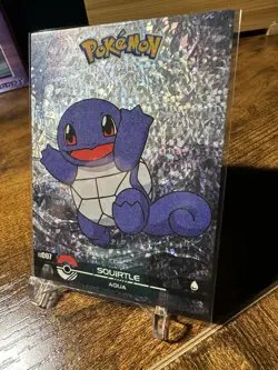 2025 Pokemon Crystal Card Collection #007 Squirtle Black Dark Edition Box Hit - Image 1