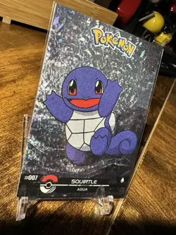 2025 Pokemon Crystal Card Collection #007 Squirtle Black Dark Edition Box Hit - Image 2