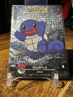 2025 Pokemon Crystal Card Collection #007 Squirtle Black Dark Edition Box Hit - Image 3