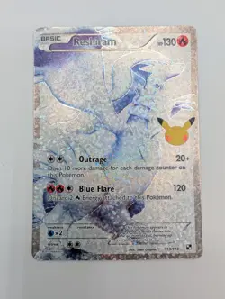 Reshiram Celebrations Classic Collection Card 113/114 Near Mint Condition - Image 1