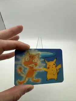 1998 Pokemon Viz Video Pikachu Meowth Lenticular Card PIKA-0032D/DVD Promo - Image 2