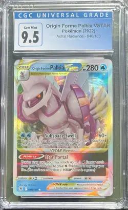CGC 10 GEM MINT Origin Forme Palkia VSTAR 040/189 Astral Radiance Pokemon Card - Image 1