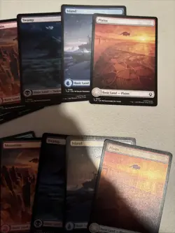 Mtg. Avatar The Last Airbender Full Art Basic Land Set. Foil. #287-291. Non Foil - Image 2