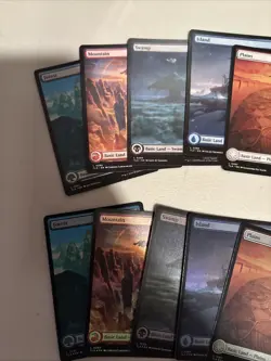 Mtg. Avatar The Last Airbender Full Art Basic Land Set. Foil. #287-291. Non Foil - Image 3