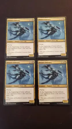 MTG Magic **DRANA'S EMISSARY (x4)** Battle for Zendikar, Playset, English, LP - Image 1