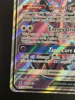 Pokemon TCG Guardians Rising Tapu Lele GX 137/145 Full Art Ultra Rare - Image 5