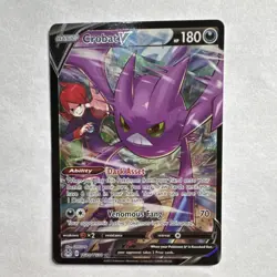 Pokemon Crobat V TG20/TG30 Swsh11: Lost Origin Ultra Rare Full Art Holo English - Image 1