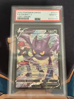 Pokemon Crobat V Trainer Gallery TG20/TG30 2022 SWSH Lost Origin PSA 10 GEM MINT - Image 1