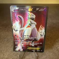 Pokemon Mewtwo-EX TCG Full Art Ultra Rare Holo Card Breakthrough 158/162 LP - Image 1