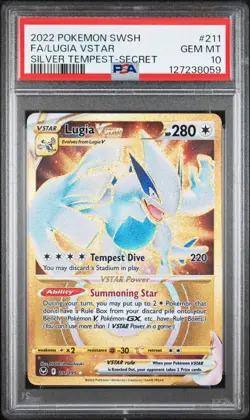 PSA 10 GEM MINT Pokemon Lugia VSTAR Silver Tempest Secret Rare 211/195 - Image 1