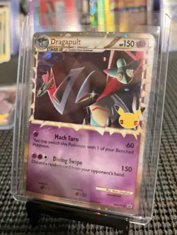 Pokemon TCG Dragapult Prime SWSH132 Celebrations Rare Holo Black Star Promo - Image 1