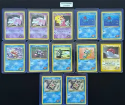 Vintage Pokemon TCG Card Lot - Gym Heroes - 12 Cards - First Edition WotC - Image 1