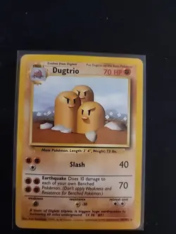 Dugtrio 19/102 Base Set Pokemon TCG 1999 NM - Image 1