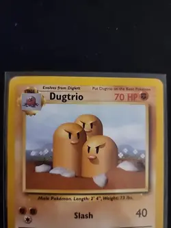 Dugtrio 19/102 Base Set Pokemon TCG 1999 NM - Image 2