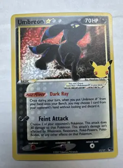 Pokemon Celebrations Umbreon Gold Star 17/17 Classic Collections Holo Rare - Image 1