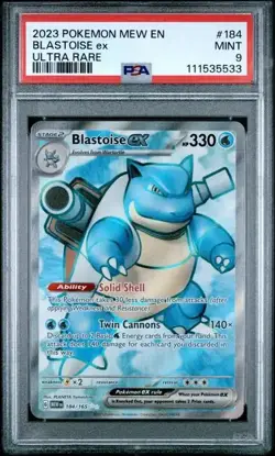 2023 POKEMON MEW EN-151 184 BLASTOISE EX ULTRA RARE - Image 1