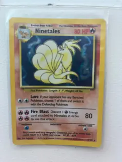 Pokemon TCG Ninetales Base Set 12/102 Holo Unlimited Holo Rare - Image 1