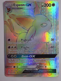 Espeon GX Sun & Moon Base Set 152/149 Pokemon Holo Secret Rare Rainbow - Image 1