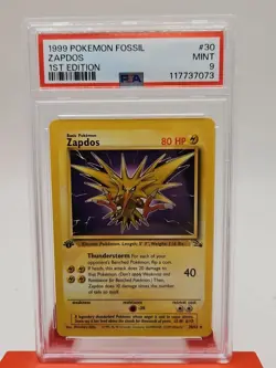Zapdos 1st Edition PSA 9 1999 Pokemon Fossil #30 - Image 2