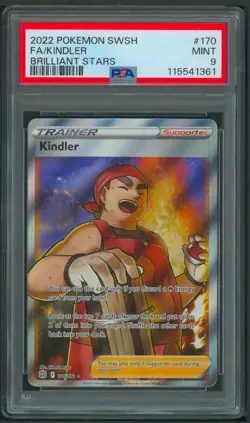 Pokemon SWSH Brilliant Stars Kindler Full Art 170/172 PSA 9 - Image 1