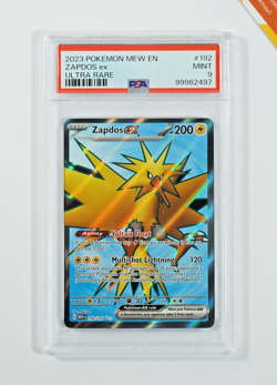 Pokemon PSA 9 Zapdos Ex #192 MEW EN 151 Ultra Rare 2023 English - Image 1