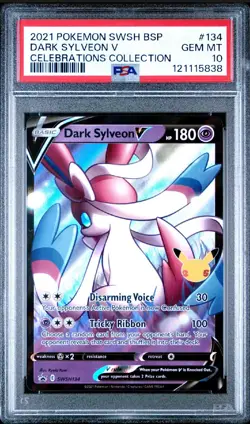 Pokemon TCG 2021 Dark Sylveon V Celebrations #134 PSA 10 GEM MT - Image 1