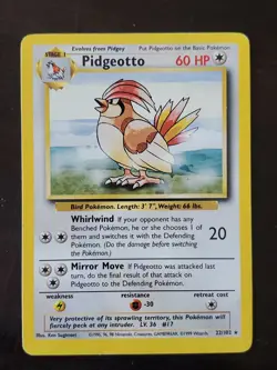 Pokemon Base Set Unlimited 22/102 Pidgeotto LP - Image 1