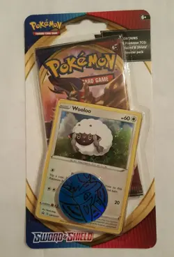 ***NEW** Pokemon ~ SWORD & SHIELD Booster Pack + Promo & Coin Blister ~ WOOLOO - Image 2