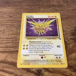 Pokemon TCG Zapdos 15/62 Fossil Unlimited Holo Rare - Image 3