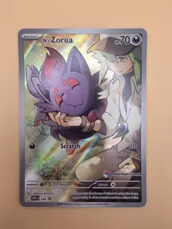 N's Zorua SVP 189 Pokemon Center Stamped ETB Promo Pokemon Journey Together - Image 4