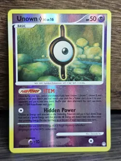 Unown 37/123 Reverse Holo Diamond and Pearl Mysterious Treasures Pokemon TCG NM - Image 1