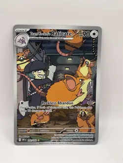 Pokemon TCG Team Rockets Raticate 202/182 Destined Rivals Illustration Rare - Image 1