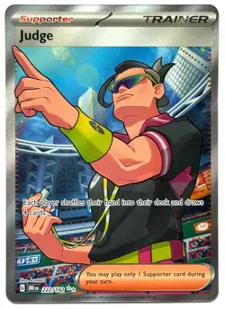 Judge 222/182 - Pokemon TCG - Destined Rivals Ultra Rare Full Art Trainer - M/NM - Image 1